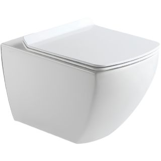 Подвесной унитаз B&W W-726 Rimless / UF seat cover / Fixing screw (515x360x345)